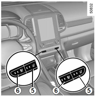 Front seats with electric controls