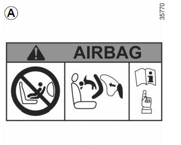 Child safety: deactivating, activating the front passenger air bag