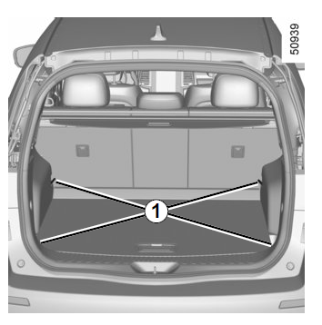 Transporting objects in the luggage compartment