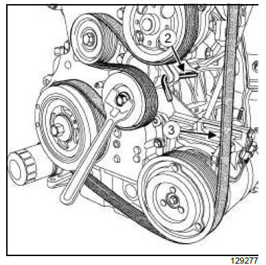 Top and front of engine