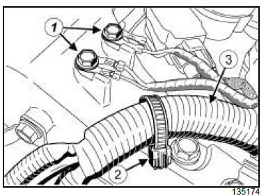 Top and front of engine