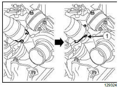 Top and front of engine