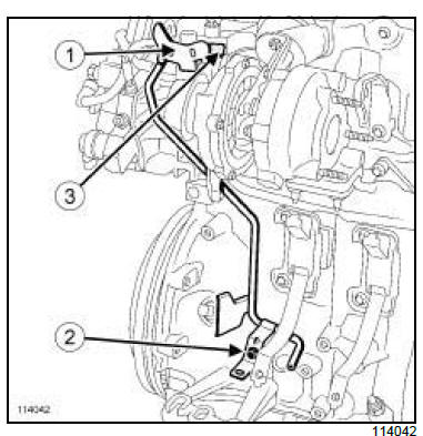 Top and front of engine