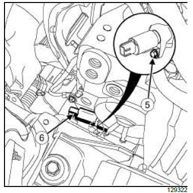 Top and front of engine