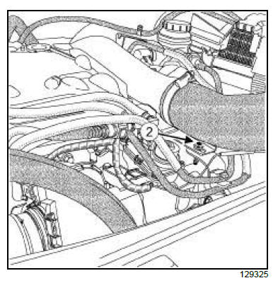 Top and front of engine