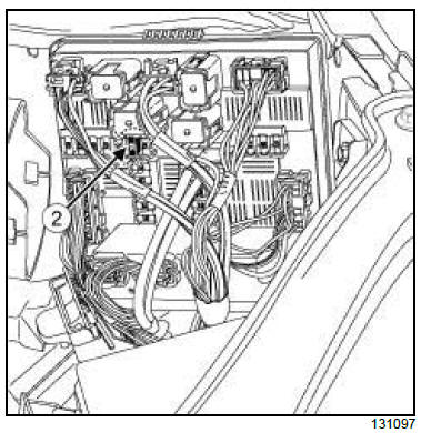 Top and front of engine