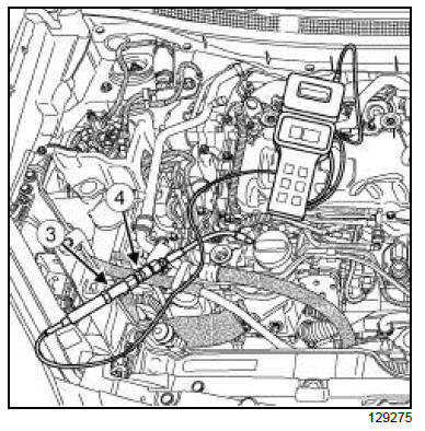 Top and front of engine