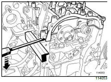 Top and front of engine