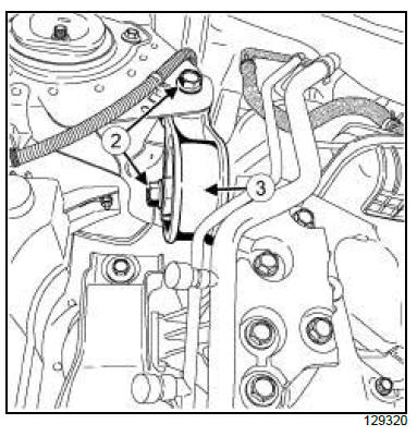 Top and front of engine