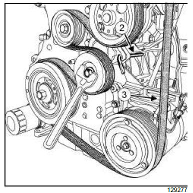 Top and front of engine