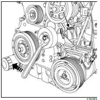 Top and front of engine